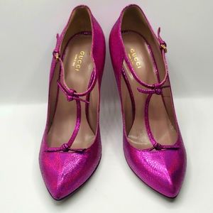 GUCCI SHOES SIZE 39 COLOR PINK 100% AUTHENTIC NEW NEVER BEEN WORN BOX & DUST BAG